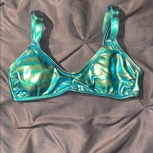 XHILARATION Mermaid colored bikini top